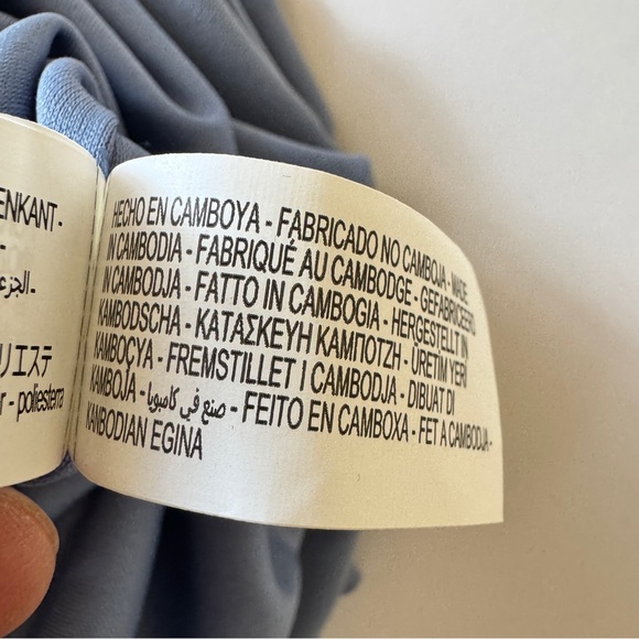 Zara Draped Maxi Dress Dusty Blue Gray Sleeveless Back Slit Slim Fit Gown Sz S - Picture 7 of 15